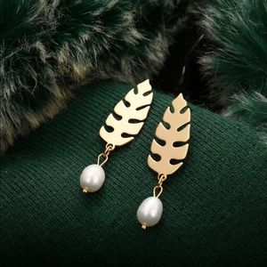 ❤️ Gold Earrings freshwater pearl